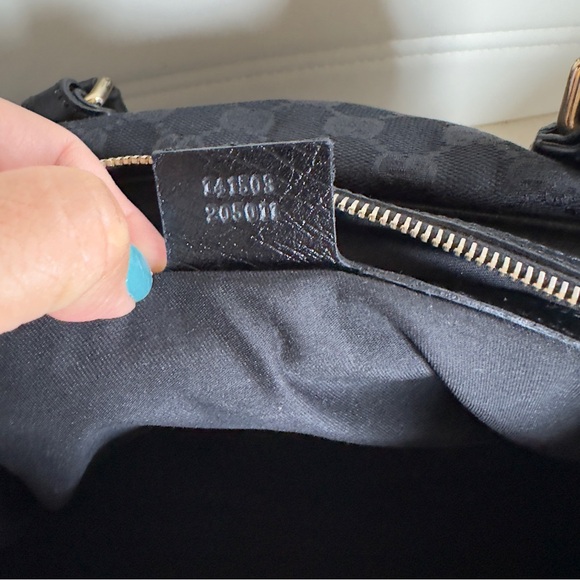 Gucci Black Horsebit GG web Canvas Boston  Bag - Picture 6 of 14
